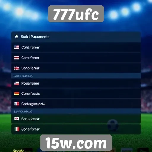 Opções de pagamento disponíveis no 777ufc